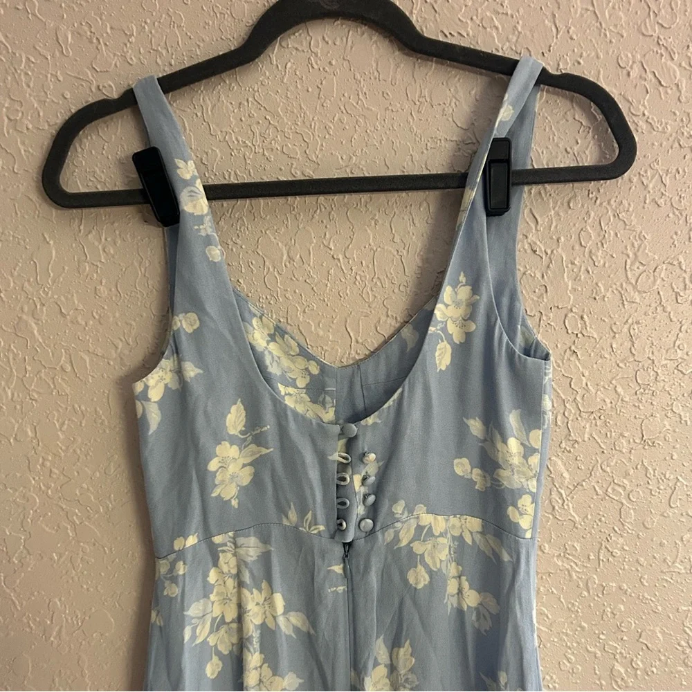 Reformation Reverie Dress Blue and White - Picture 8 of 9